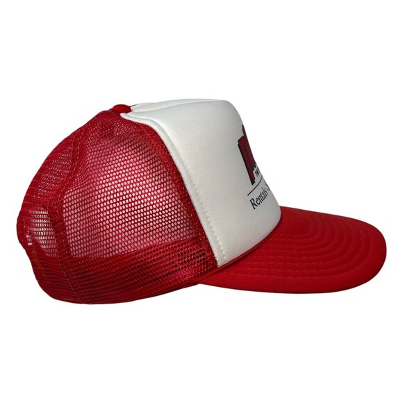 Plank The Plank Company Red/White Mesh Trucker Hat Adjustable Snapback Cap - Picture 5 of 13